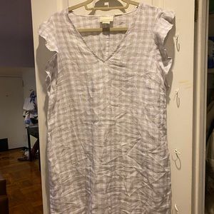Cynthia Rowley Gingham Linen shift dress